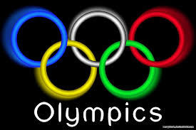 Olympic rings:black background